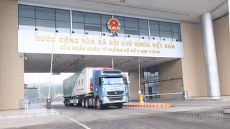 Hoạt động xuất - nhập khẩu qua cửa khẩu Lào Cai đạt gần 296 triệu USD