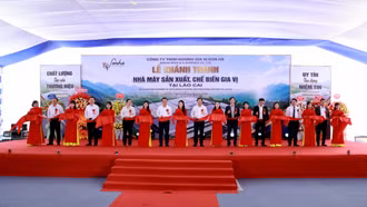 Bí thư Tỉnh ủy Dương Quốc Huy dự Lễ khánh thành nhà máy sản xuất, chế biến gia vị tại xã Xuân Ái
