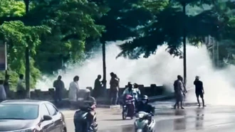 Tuột mối nối đường ống cấp nước cho khu vực phía Nam thành phố Lào Cai