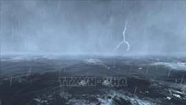 Dự báo gió mạnh và mưa giông trên biển.