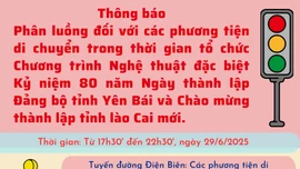 Thông báo phân luồng giao thông từ 17h30 đến 22h30 ngày 29/6/2025