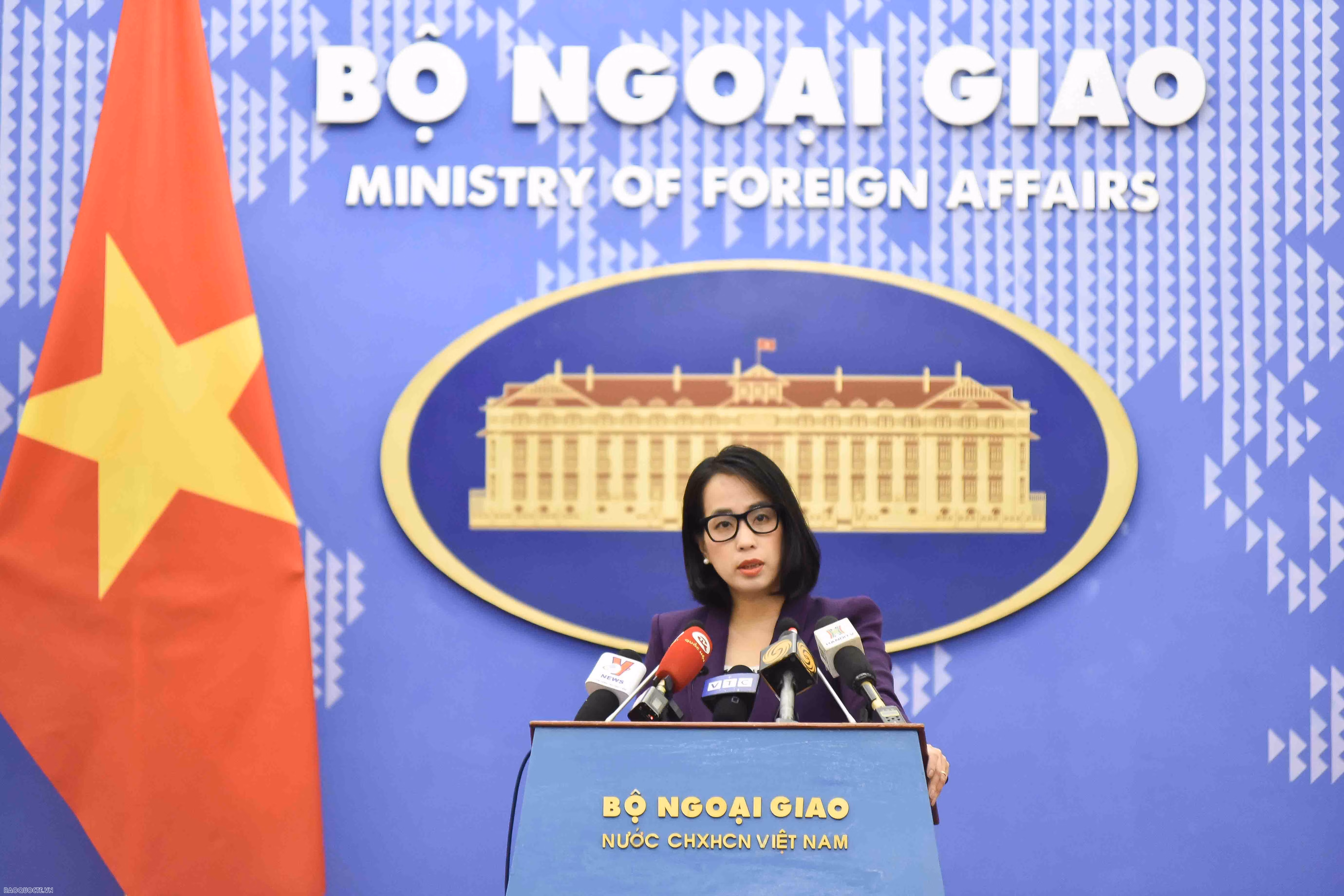 Người phát ngôn Bộ Ngoại giao Phạm Thu Hằng.