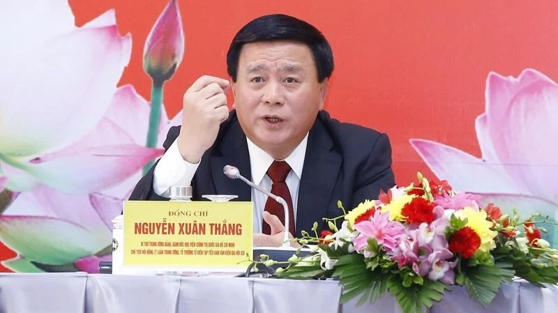 Đồng chí Nguyễn Xuân Thắng, Uỷ viên Bộ Chính trị, Giám đốc Học viện Chính trị quốc gia Hồ Chí Minh, Chủ tịch hội đồng Lý luận Trung ương.