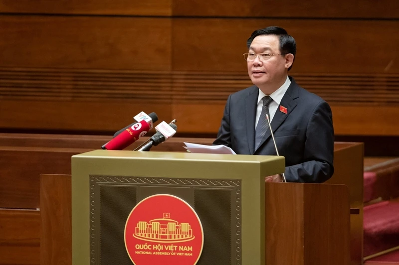 Chủ tịch Quốc hội Vương Đình Huệ phát biểu tại Diễn đàn.