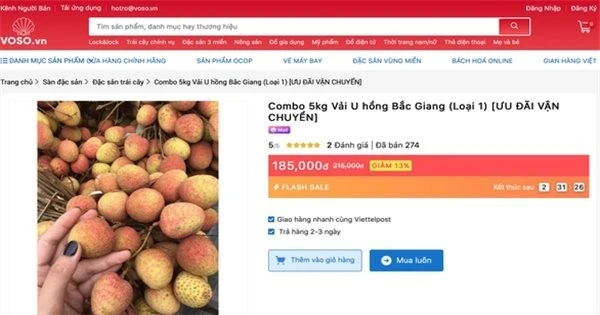 "Lợi ích kép" từ phân phối nông sản qua sàn thương mại điện tử.