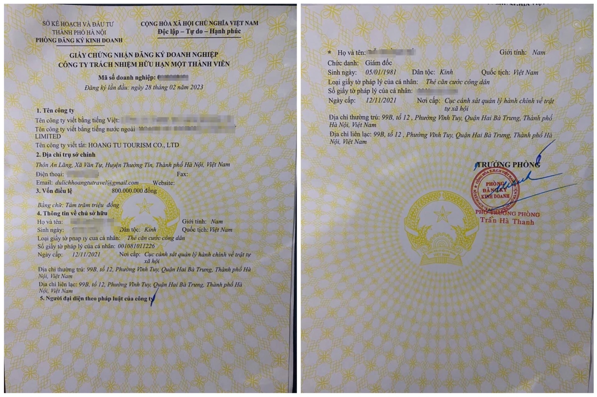 Giả mạo dấu và chữ ký để tạo lòng tin.