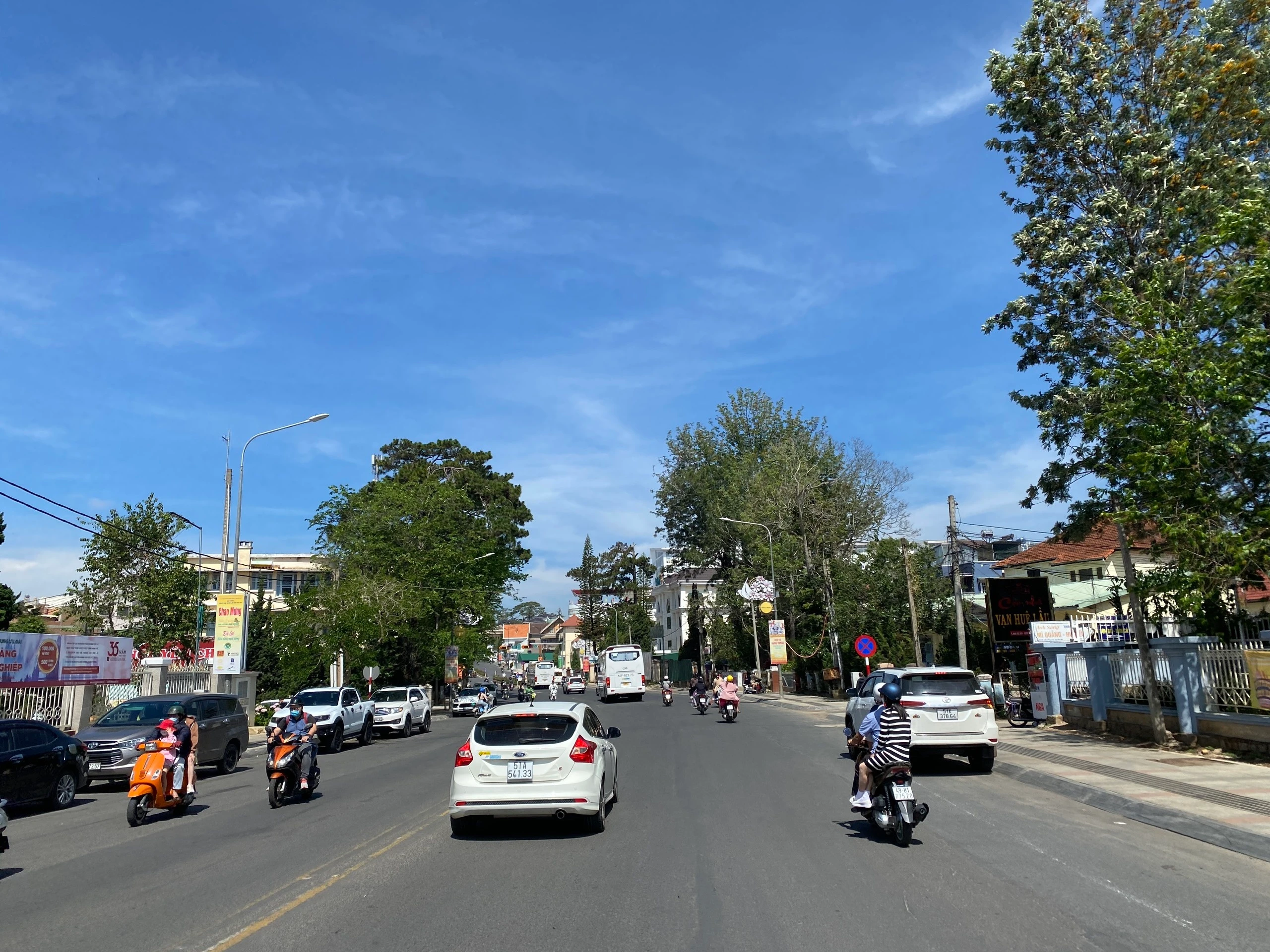 Giao thông tại Đà Lạt không ùn tắc như đợt du lịch cao điểm trước đó.