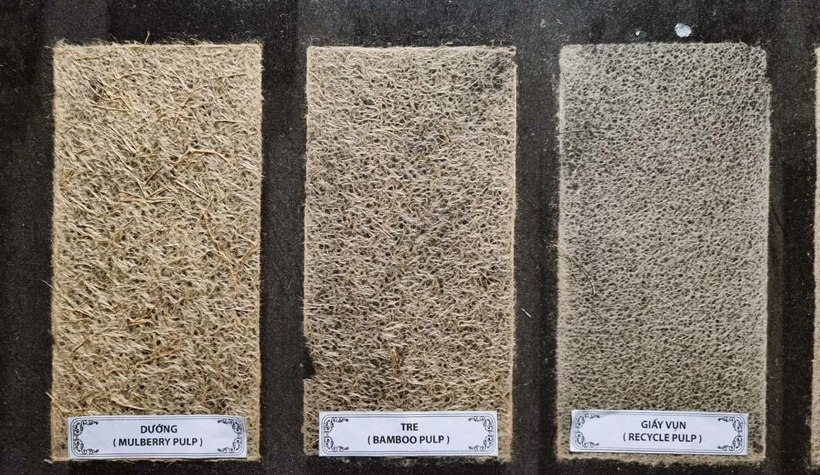 Trưng bày một số loại xơ sợi tại triển lãm "THẮM".