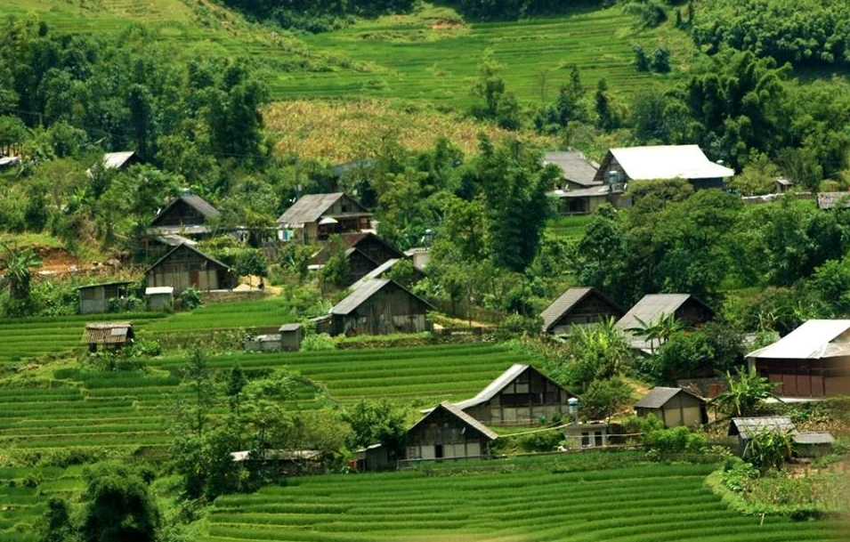 Khung cảnh bình yên ở Mai Châu.