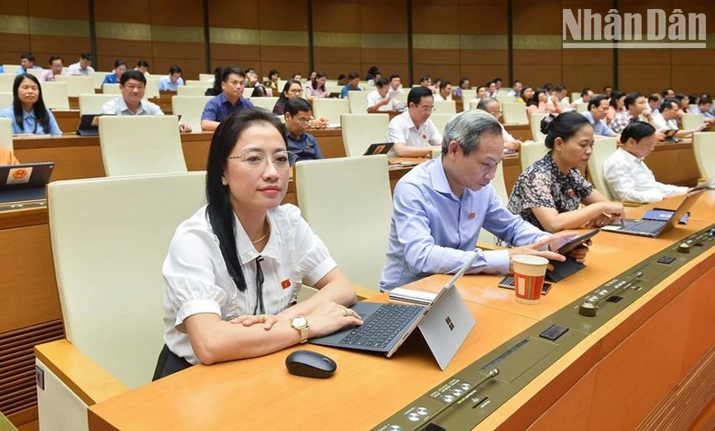 Các đại biểu Quốc hội tham dự phiên họp chiều 2/6.