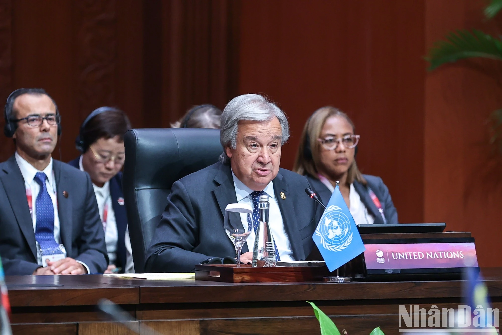 Tổng Thư ký Liên hợp quốc Antonio Guterres phát biểu tại Hội nghị Cấp cao ASEAN - Liên hợp quốc lần thứ 13.