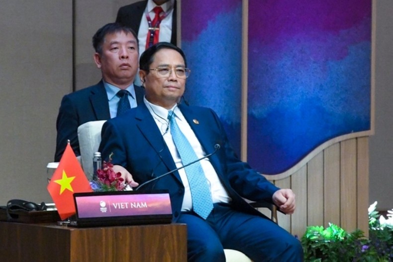 Thủ tướng Chính phủ Phạm Minh Chính tại phiên họp. Thủ tướng Chính phủ Phạm Minh Chính tại phiên họp.