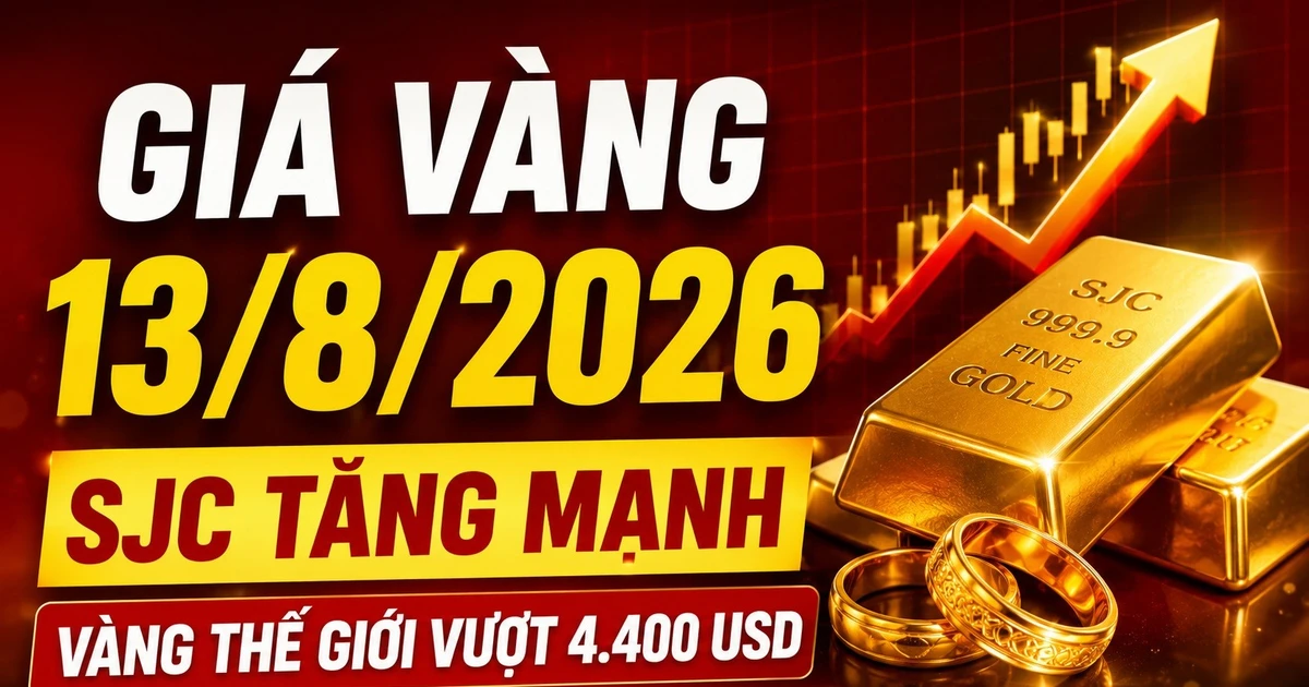Giá vàng SJC, BTMC, PNJ ngày 13/8 biến động theo giá thế giới