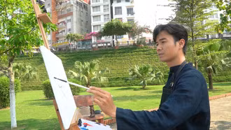 Gặp gỡ họa sĩ trẻ người Giáy - kể chuyện bằng sắc màu vùng cao