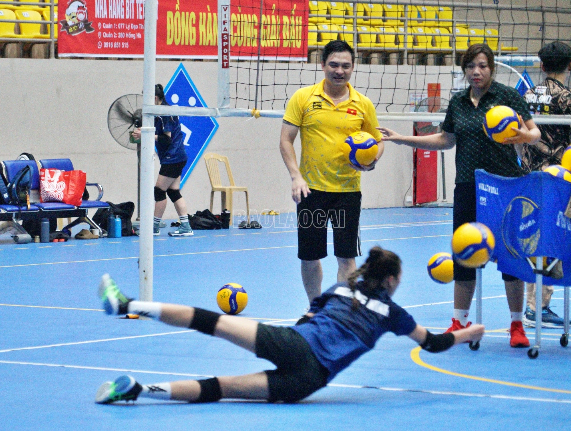 Một buổi tập của đội tuyển Quảng Ninh.