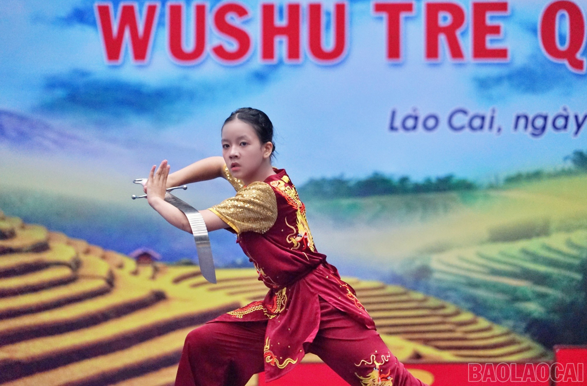 Nhiều bài thi kiếm thuật, côn thuật, thái cực quyền, thương thuật, đao thuật... đẹp mắt của các vận động viên. baolaocai-br_shu96.jpg