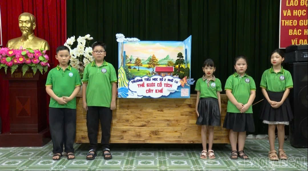 Đề tài đạt giải Khuyến khích của học sinh Trường Tiểu học số 2 Phố Lu, xã Bảo Thắng. (Ảnh: CTV) baolaocai-br_giai-2.jpg