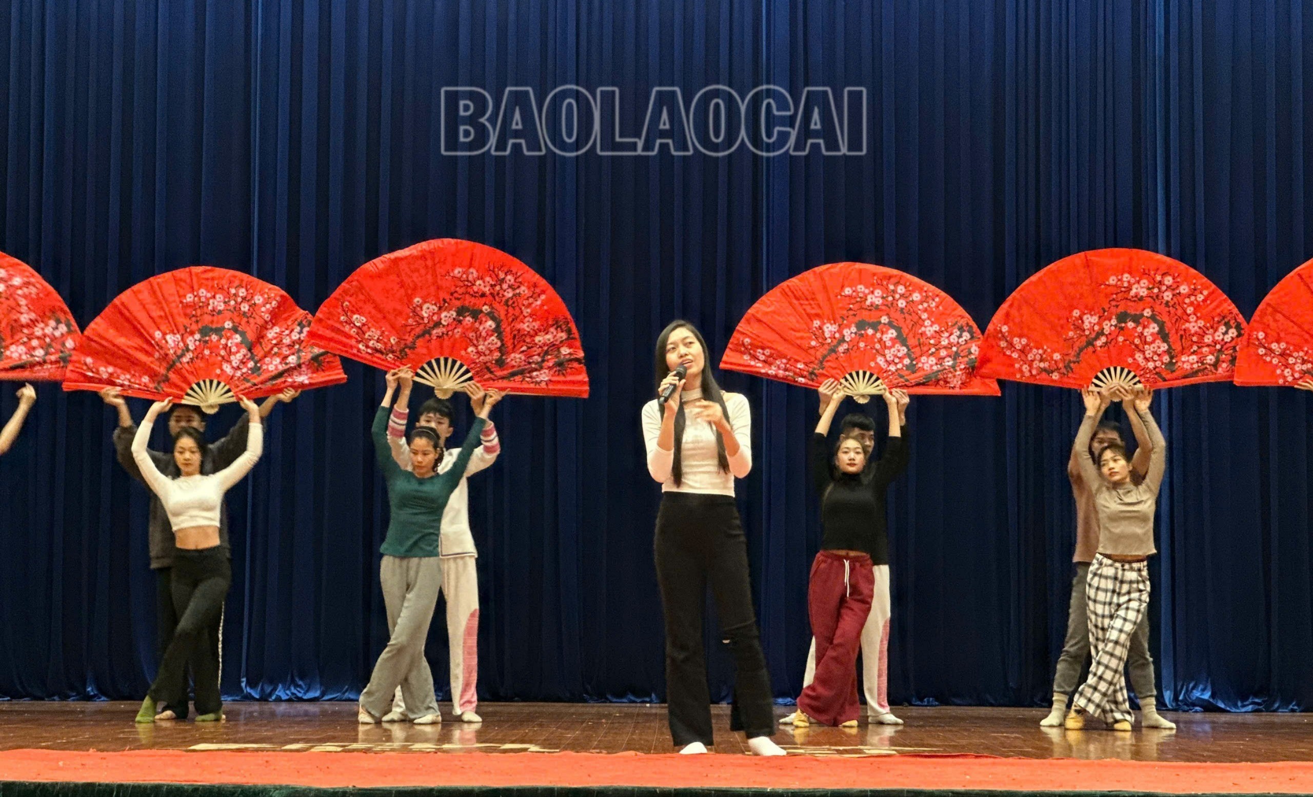 Ca sỹ Hồng Mến đã có 13 năm biểu diễn trong chương trình đêm giao thừa tại Đoàn Nghệ thuật Dân tộc tỉnh. anhnt-9-4439.jpg