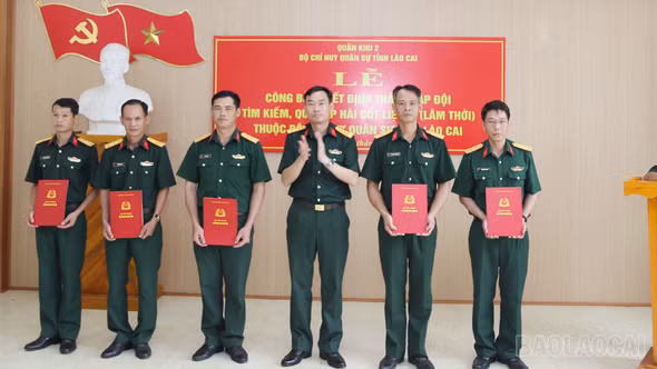 Thành lập Đội tìm kiếm, quy tập hài cốt liệt sĩ (lâm thời) thuộc Bộ Chỉ huy Quân sự tỉnh