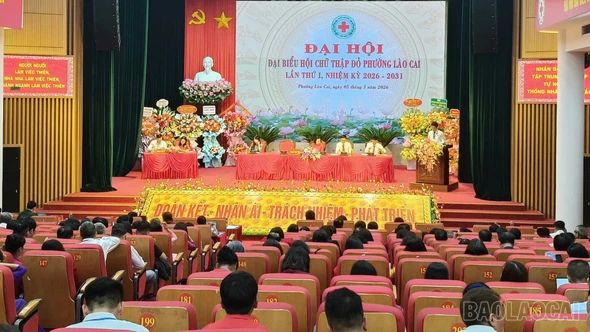 Đại hội đại biểu Hội Chữ thập đỏ phường Lào Cai lần thứ I