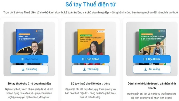 Cục Thuế giới thiệu bộ 3 cuốn sổ tay điện tử hỗ trợ người nộp thuế