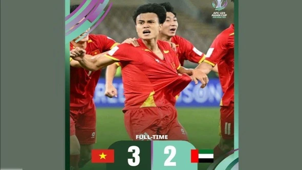 Video những pha bóng nghẹt thở trong trận đấu giữa U23 Việt Nam và UAE