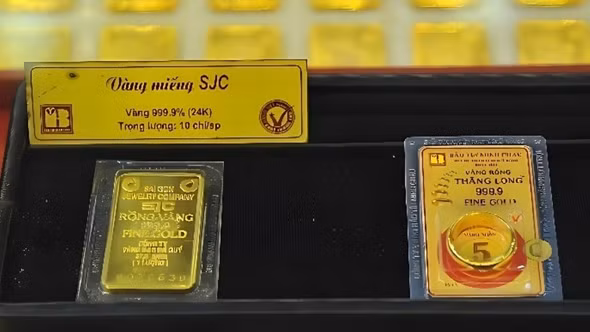 Giá vàng SJC không biến động trong phiên nghỉ lễ sáng 30/4
