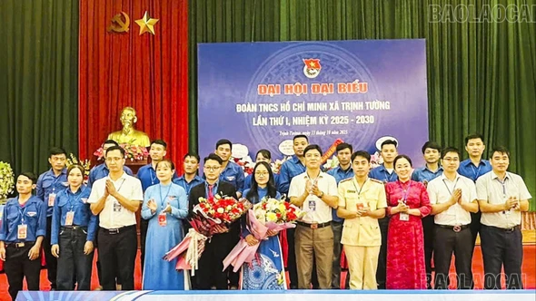 Đoàn Thanh niên xã Trịnh Tường, Dền Sáng tổ chức Đại hội đại biểu nhiệm kỳ 2025 - 2030