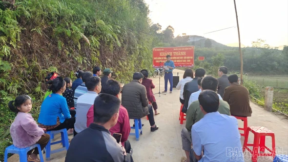 Nghĩa Đô khánh thành tuyến đường bê tông ngõ xóm thôn Nặm Pạu