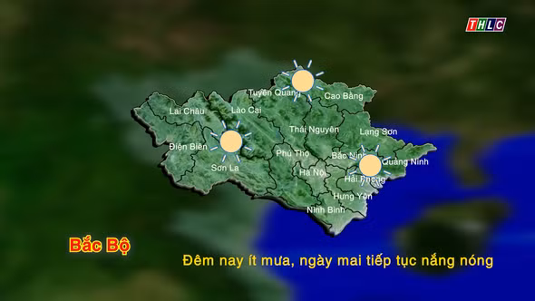 Dự báo thời tiết đêm 2 và ngày 3/9