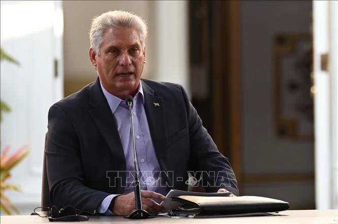 Chủ tịch Cuba Miguel Diaz-Canel.
