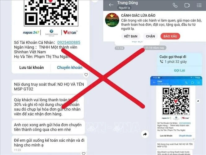 Tang vật vụ lừa đảo cọc tiền vận chuyển trên không gian mạng.