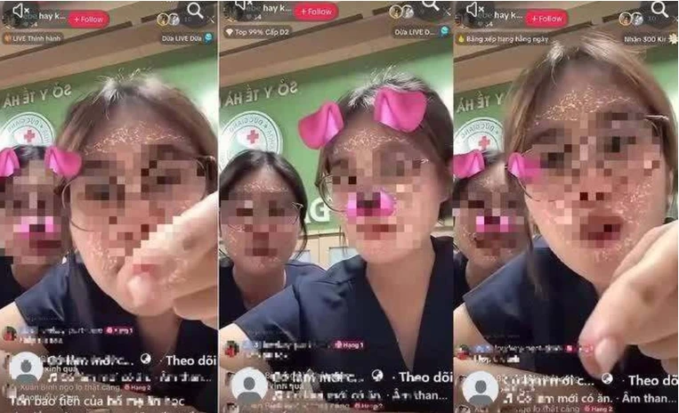 Hai sinh viên Y khoa văng tục, nói chuyện phản cảm khi quay trực tiếp gây xôn xao mạng xã hội (Ảnh: Cắt từ clip).
