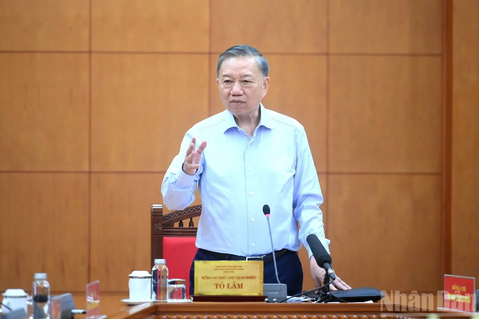 Tổng Bí thư, Chủ tịch nước Tô Lâm phát biểu kết luận tại cuộc làm việc.