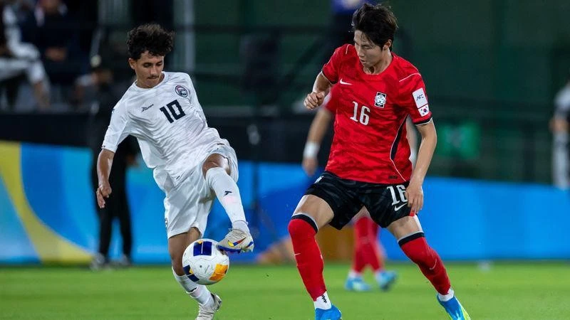 U17 Yemen rất cố gắng nhưng không thể chọc thủng lưới U17 Hàn Quốc.