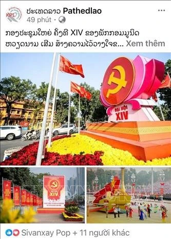 Bài viết "Đại hội Đảng XIV: Tăng cường niềm tin của nhân dân đối với Đảng và khơi dậy tinh thần quyết tâm phát triển" trên Thông tấn xã Lào.