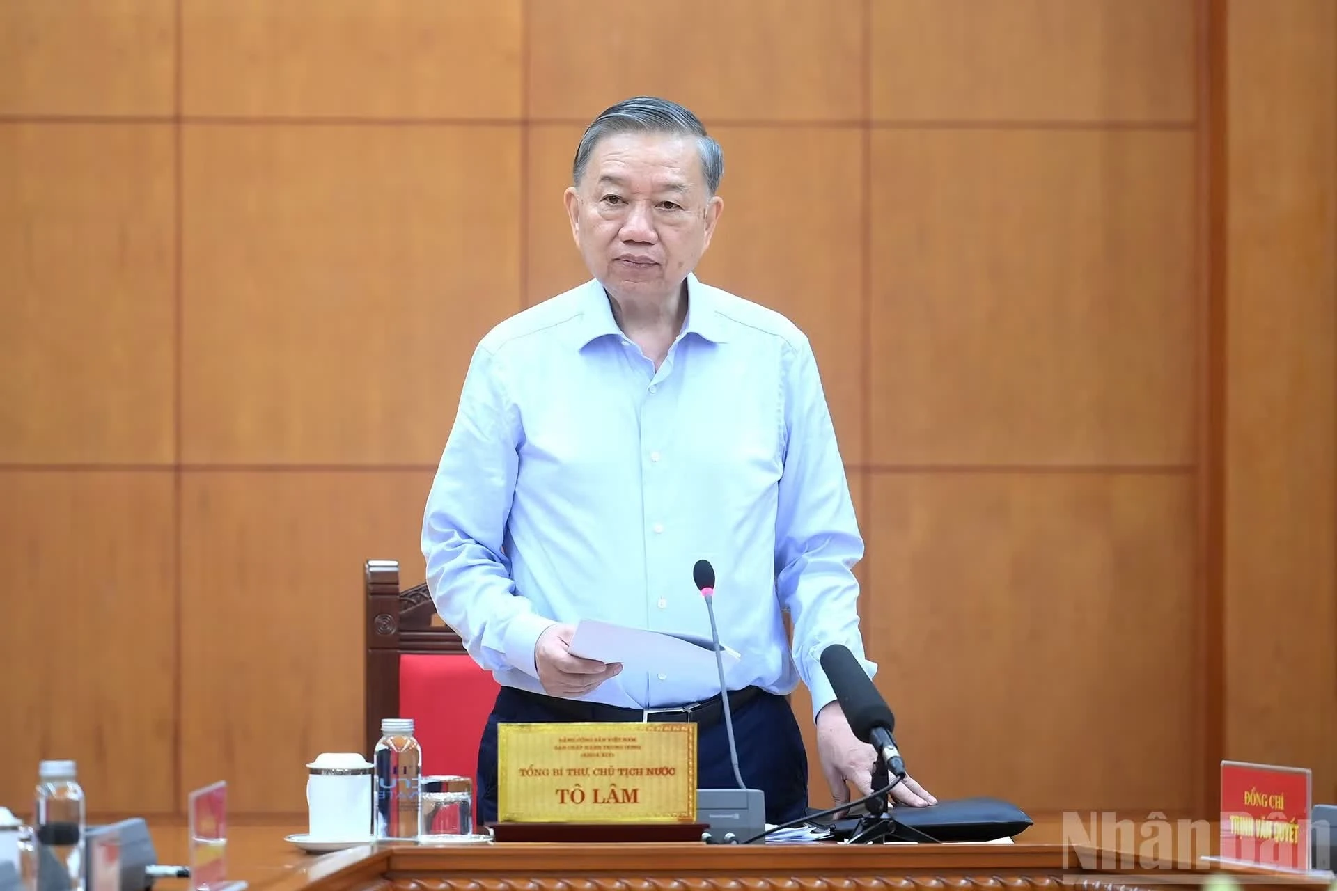 Tổng Bí thư, Chủ tịch nước Tô Lâm phát biểu chỉ đạo tại cuộc làm việc.