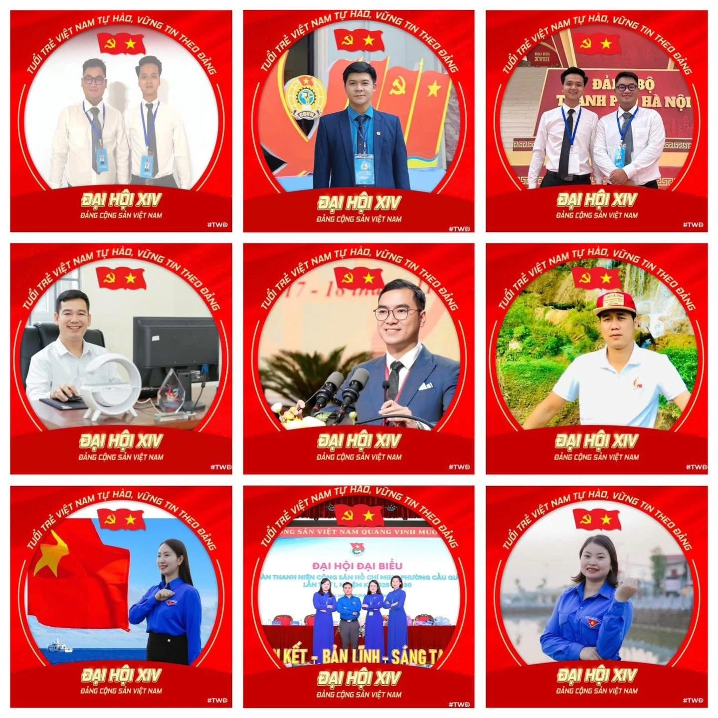 Tuổi trẻ cả nước đồng loạt "phủ đỏ" mạng xã hội thể hiện niềm tin yêu với Đảng quang vinh.