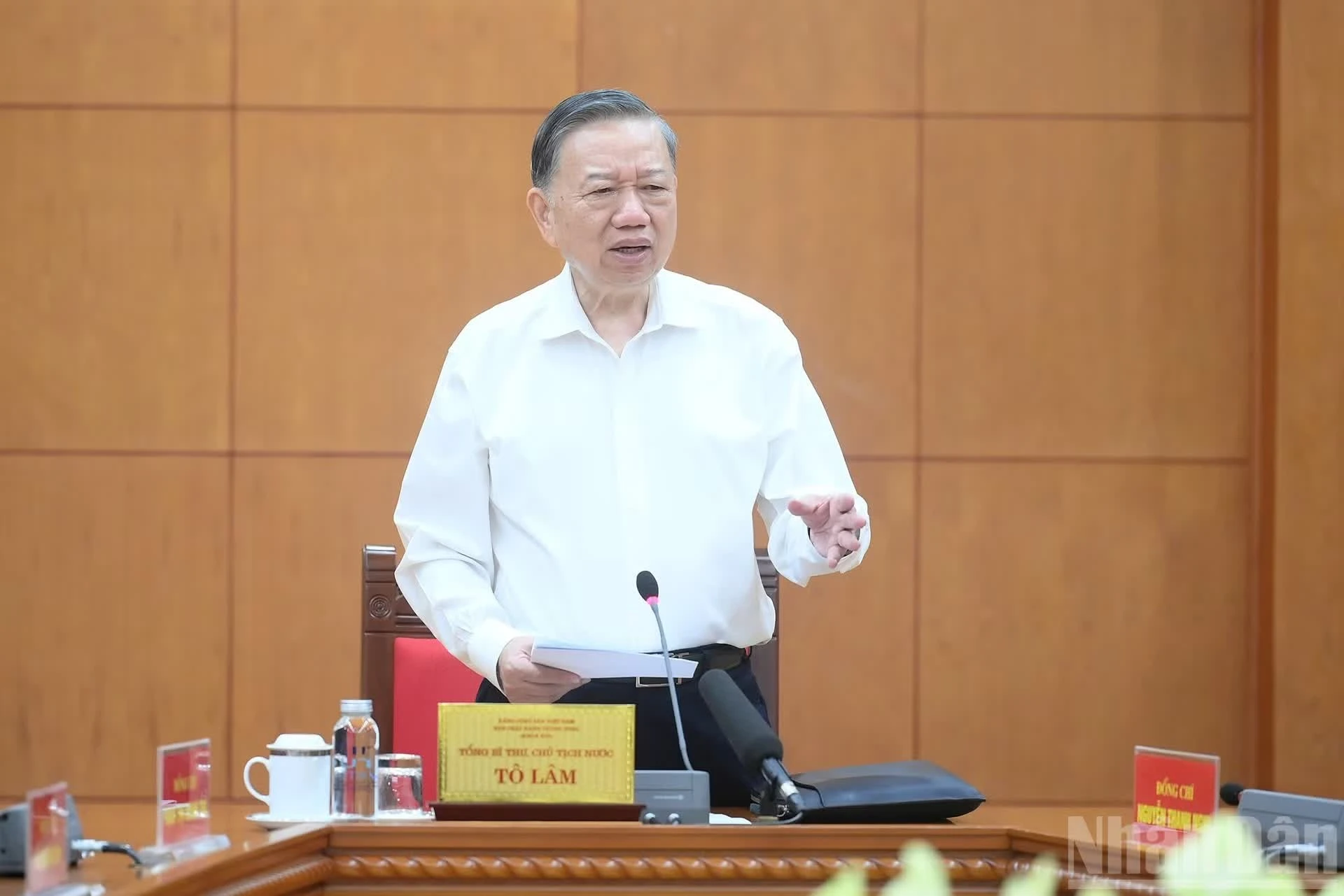 Tổng Bí thư, Chủ tịch nước Tô Lâm phát biểu chỉ đạo tại cuộc làm việc.