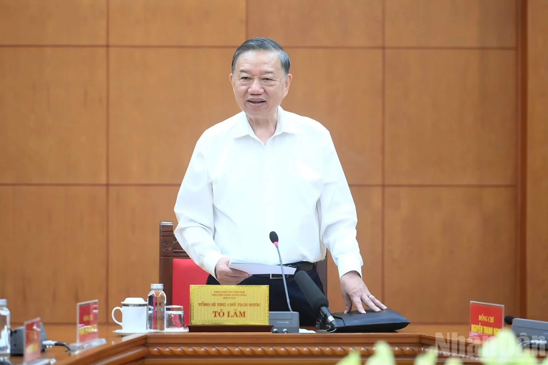 Tổng Bí thư, Chủ tịch nước Tô Lâm phát biểu kết luận tại cuộc làm việc.