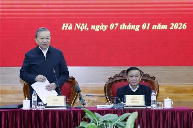 Tổng Bí thư Tô Lâm phát biểu chỉ đạo.