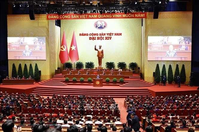 Quang cảnh phiên bế mạc Đại hội XIV của Đảng. Ảnh: TTXVN