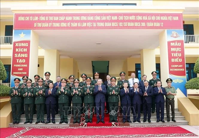 Tổng Bí thư, Chủ tịch nước Tô Lâm và các đại biểu. Ảnh: Thống Nhất/TTXVN