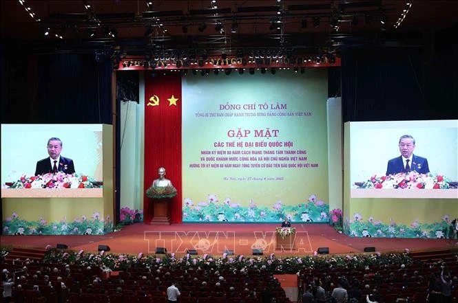 Tổng Bí thư Tô Lâm phát biểu.