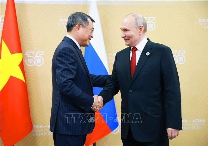 Thủ tướng Lê Minh Hưng hội kiến Tổng thống Nga Vladimir Putin.