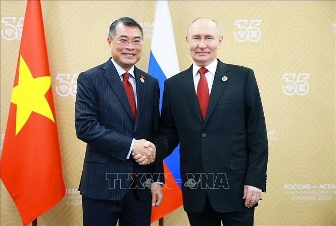 Thủ tướng Lê Minh Hưng hội kiến Tổng thống Nga Vladimir Putin.