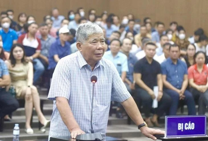 Ông Lê Thanh Thản tại phiên tòa sơ thẩm được mở hồi tháng 8-2023 - Ảnh: DANH TRỌNG