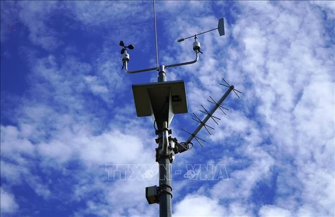 Hệ thống đo gió tự động tại Đài khí tượng thủy văn tỉnh Đồng Tháp. Ảnh minh họa: Nhựt An/TTXVN