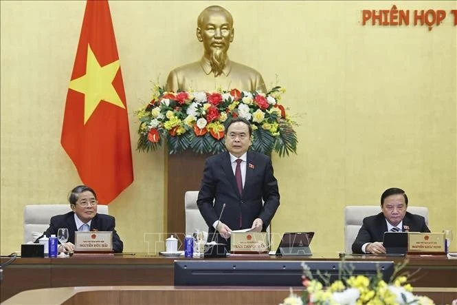 Chủ tịch Quốc hội Trần Thanh Mẫn phát biểu khai mạc Phiên họp.