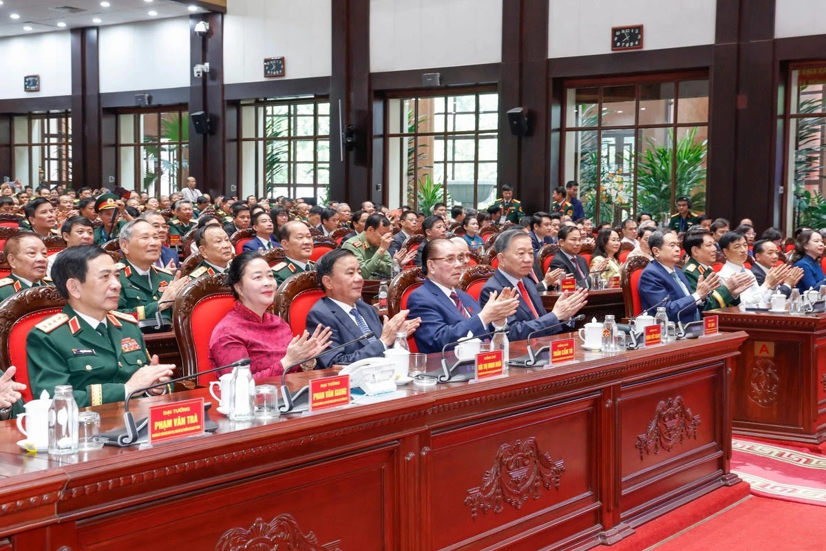Tổng Bí thư, Chủ tịch nước Tô Lâm và các đại biểu tham dự Đại hội. Ảnh: Quang Vinh.